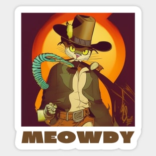 Meowdy funny cat Sticker